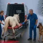 The German Shepherd Begged the Man to Save the Pregnant Horse for a Successful Birth! What happened next, no words were spoken, but heaven listened…