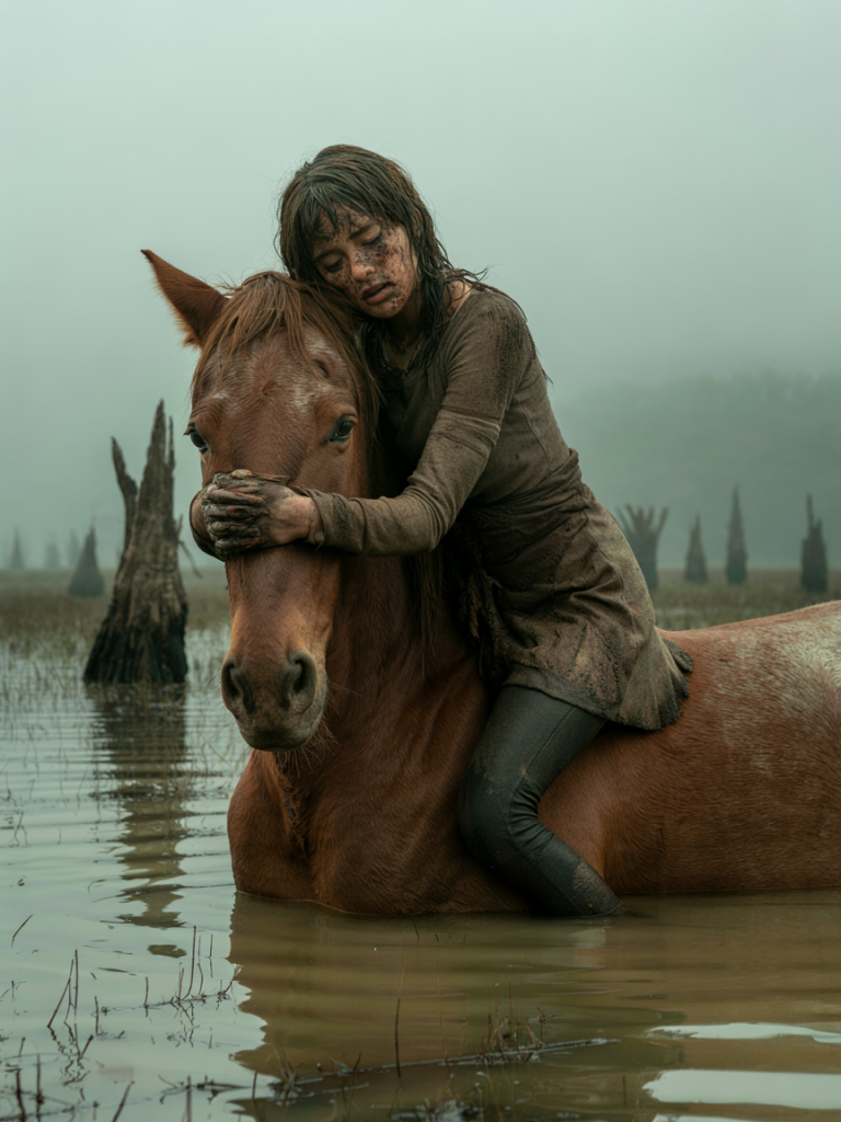 A Miraculous Rescue: A Woman’s Unwavering Devotion to Her Stranded Horse