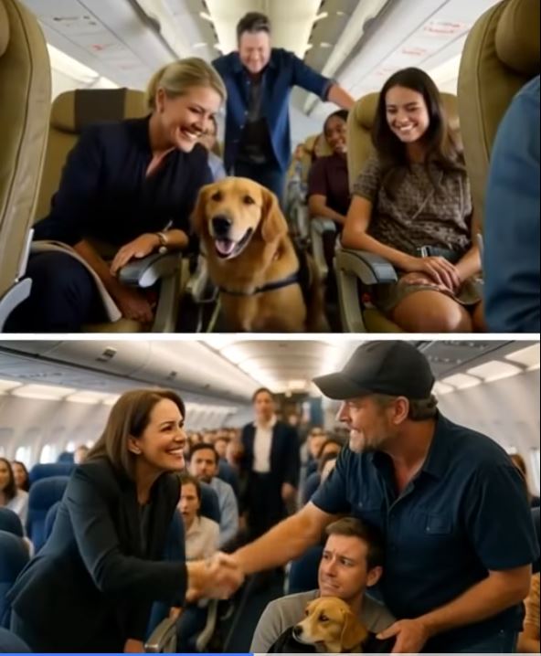 Passenger Complains About Service Dog — Until Blake Shelton Stands Up
