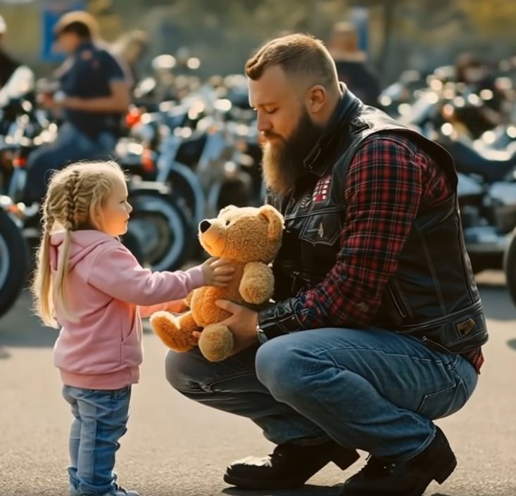 My Little One Approached the Fiercest Biker and Said Something That Brought Him to Tears