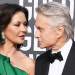 “Catherine Zeta-Jones Stuns in Daring Gothic Gown at ‘Wednesday’ Premiere”