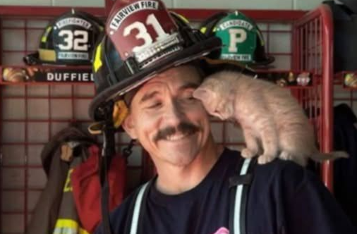 HE PULLED HER OUT OF A BURNING BUILDING—AND THEN SHE NEVER LEFT HIS SHOULDER