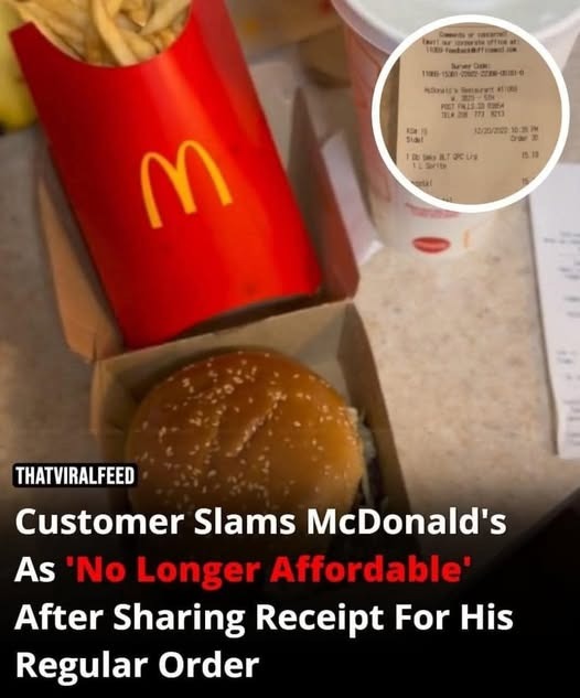 “Fast Food Sticker Shock: Is McDonald’s No Longer Affordable?”