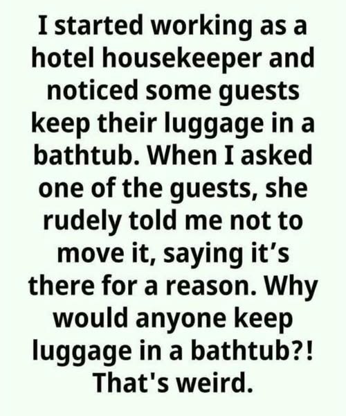 “The Genius Reason Your Suitcase Belongs in the Hotel Bathtub”
