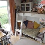 Recently divorced woman moves into 10’x11′ shed and coverts it into lovely tiny home