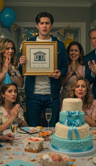 At my brother’s baby shower, my mom proudly held up a framed deed: “A gift from all of us!” But when I looked closer, my stomach dropped—it was the apartment I had paid off in full. My dad whispered, “You’ve got thirty days to leave.” I just smiled. “One day is enough.” By morning, a removal crew gutted everything—cabinets, fixtures, even the washer-dryer I bought. At 6:41 p.m., my brother texted: “Is this a joke?” I replied: “Not yet. But wait until tomorrow’s delivery.” What showed up the next morning left them stunned…