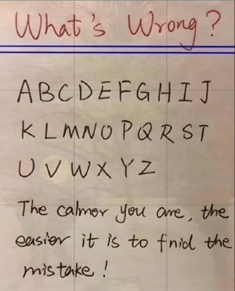 Spot the Error in This Alphabet Puzzle
