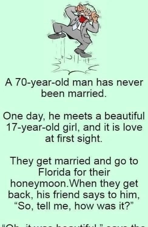 “The 70-Year-Old Honeymooner Who ‘Almost’ Made Love Every Night—and Won the Joke of the Year”