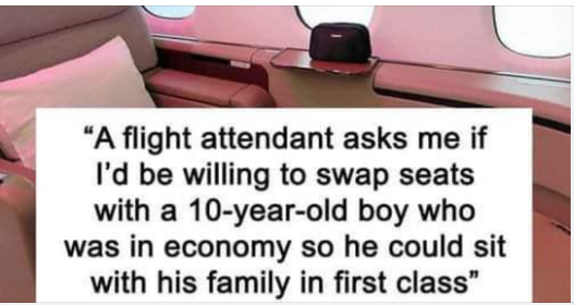 A Woman’s Dilemma: Should She Give Up Her First-Class Seat?
