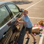 A Barefoot Child Was Crying and Pounding on a Car Door — When I Looked Inside, My Heart Nearly Stopped